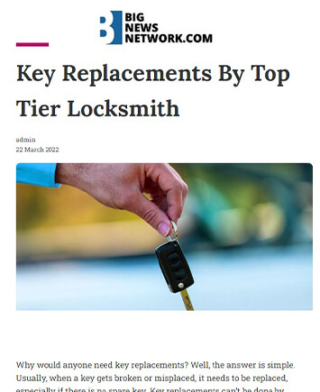 Key Replacements By Top Tier Locksmith